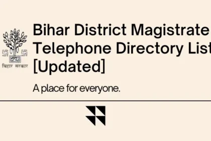 Bihar District Magistrate Telephone Directory List Updated 2024