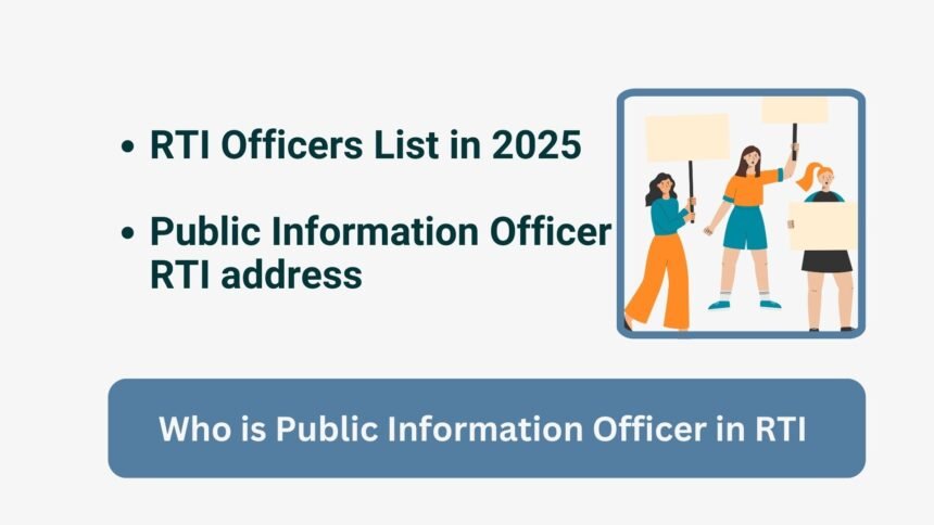 RTI Officers List in 2025 Who is Public Information Officer in RTI Public Information Officer RTI address